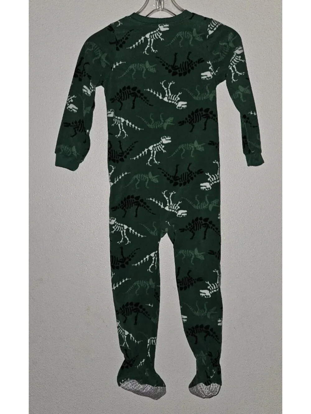 3 Carter's Simple Joys Footie Pajamas Lot Boys Size 6 Dinosaurs Black Green